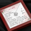 愛之結項鍊 - 相同的幸福 _ 送給老婆一個美好的浪漫回憶 - LED質感禮盒與項鍊卡片特寫，生日、紀念日與重要節日送禮推薦